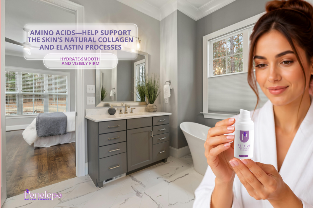 skincare routine eye cream with peptides
