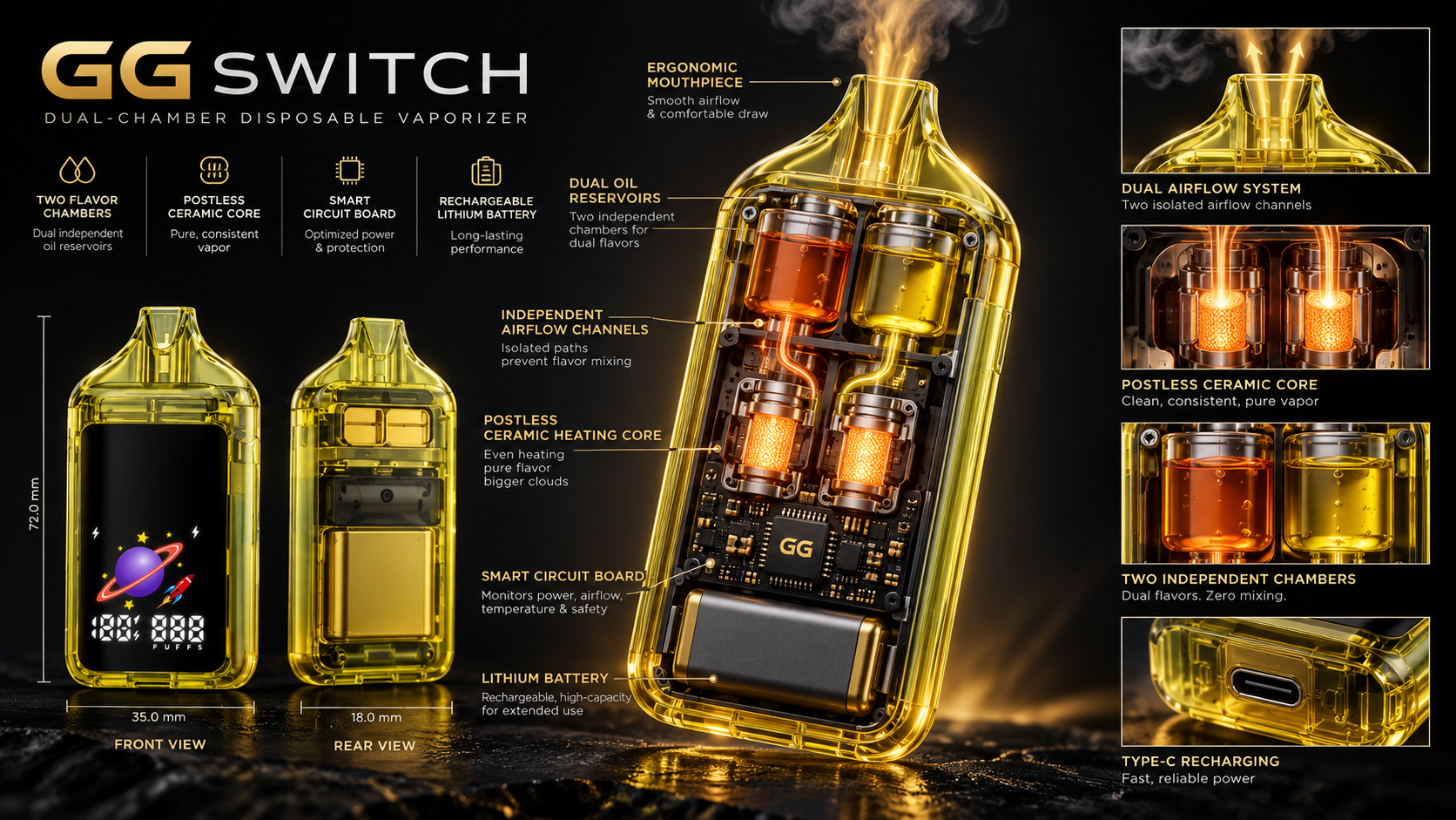 2g dual chamber vaporizer internal construction schematic