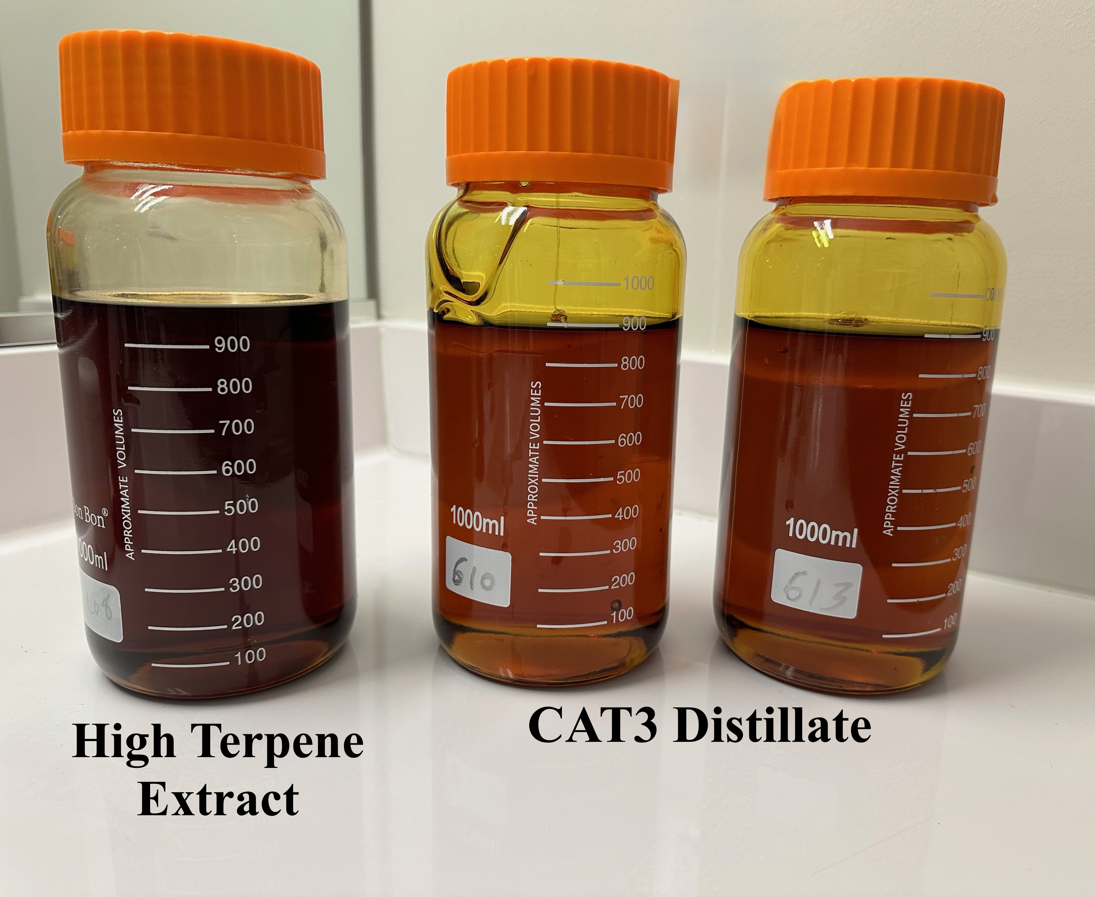 High Terpene Extract & Cat-3 Distillate liters for Vaporizers